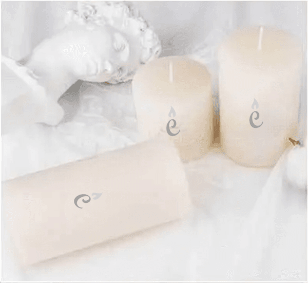 Ivory Vanilla Pillar Candles 3 Set Image