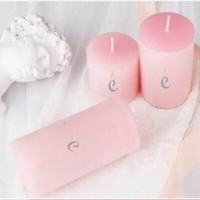 Pink Sakura Pillar Candles 3 Set Image