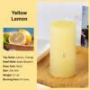 Yellow Lemon Pillar Candles 2x4 inch
